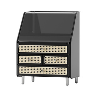 梳妆台化妆品收纳盒桌面高级感防尘柜子抽屉式口红箱护肤品置物架