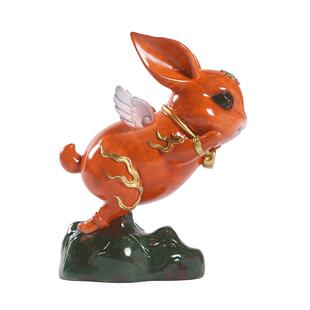 兔年兔子吉祥物高端摆件客厅铜工艺品家居饰品高档轻奢生肖兔礼品