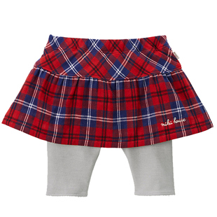 MIKIHOUSE女童裤子儿童打底裤半身裙裤一体假两件裤子秋季新品