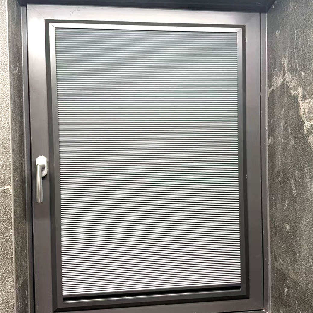 免打孔极窄带框内嵌式5毫米内开窗百叶卫生间窗帘防水遮光蜂巢帘