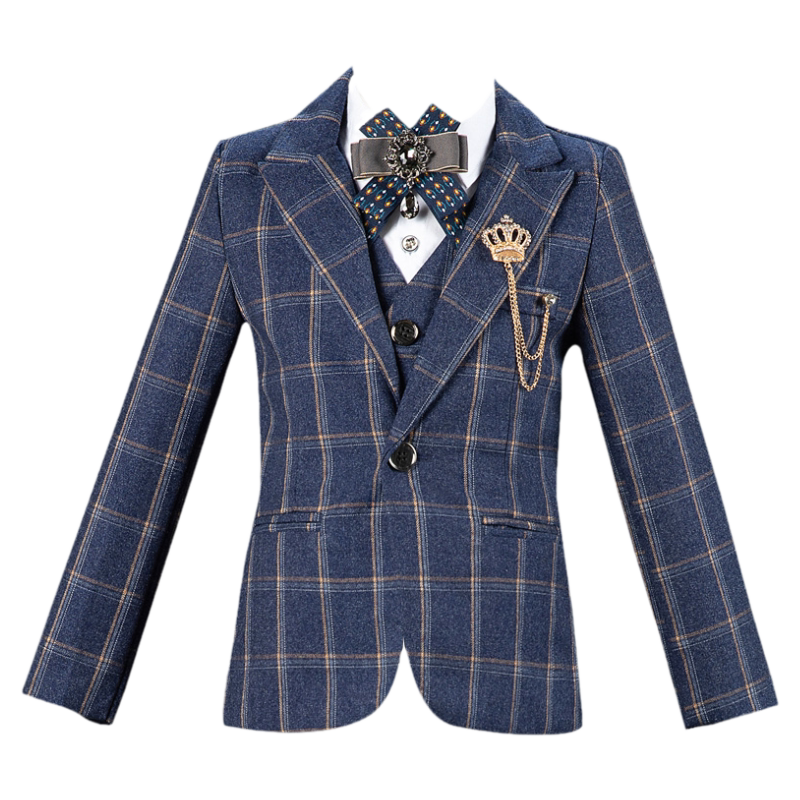 男童西装套装儿童礼服英伦西服