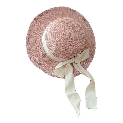 儿童帽子夏季大檐遮阳防晒薄款透气草帽女宝宝沙滩公主风太阳亲子