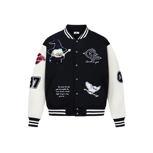 QUARTER IN NIGHT魔法“quinny”棒球夹克 美式复古休闲街头潮流