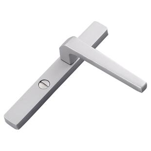 银色极窄边框门锁铝合金卫生间浴室厨房门把手室内洗手间单舌执手