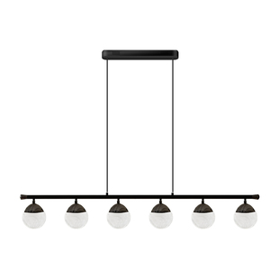 诺克月光珠餐厅灯餐桌吊灯轻奢高级感茶室吧台岛台饭厅一字长条灯