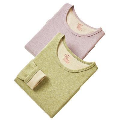 羊绒蚕丝德绒保暖上衣妈妈套装冬