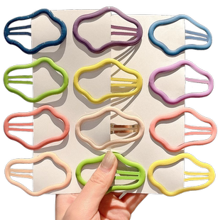 刘海夹子云朵发夹女2026新款儿童侧边后脑勺彩色碎发bb夹头饰发卡