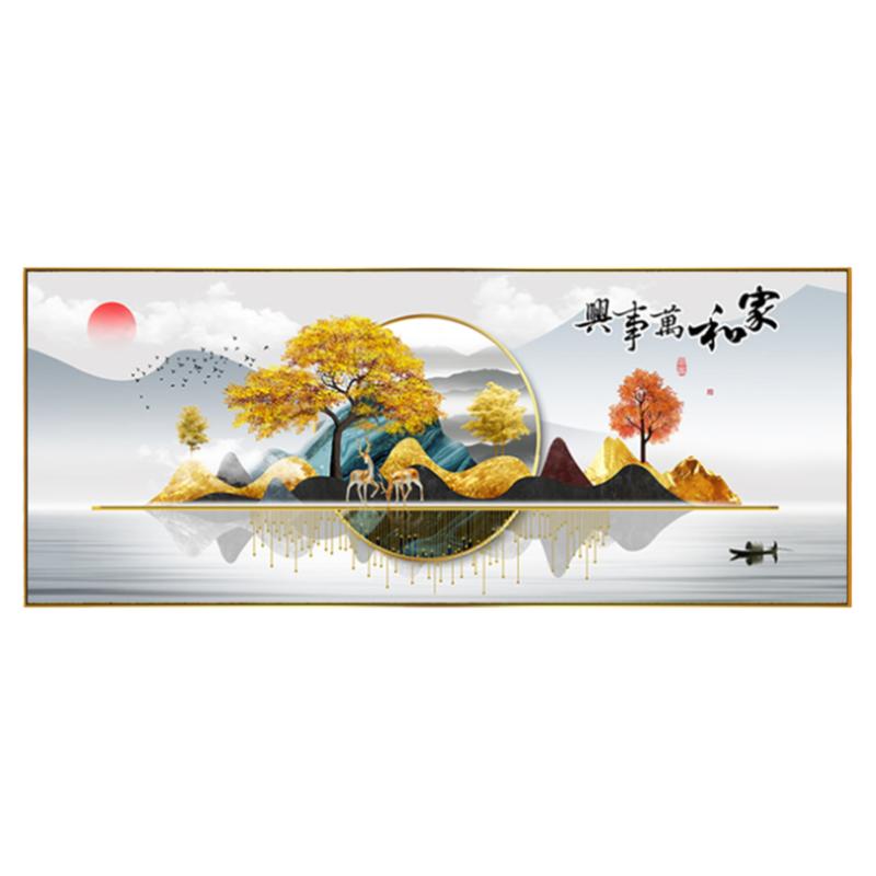 钻石画家和万事兴发财鹿十字绣