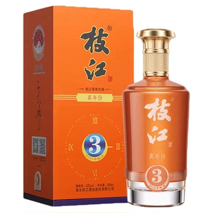 枝江大曲官方旗舰店 枝江真年份3浓香纯粮食白酒52度1瓶500ml