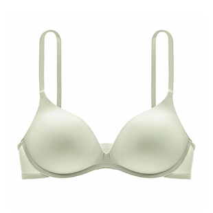 C家K无钢圈裸睡内衣纯色极简风无痕光面文胸薄款聚拢无印风良品