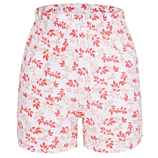 AB内衣女士纯棉平角裤高腰宽松大码印花短裤中老年加肥四角裤f810