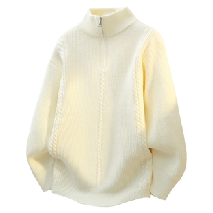 班尼路SK半拉链高领针织毛衣男春季马年过年新衣服休闲保暖上衣YS