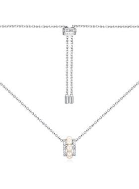 apmMONACO银色珍珠项链