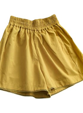宽松阔腿裤夏季百搭休闲裤女短裤