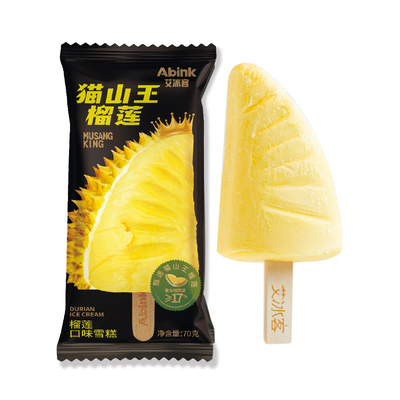 2024新品雪糕猫山王榴莲果泥>17%