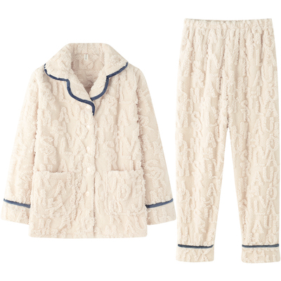 秋冬珊瑚绒睡衣舒适居家女