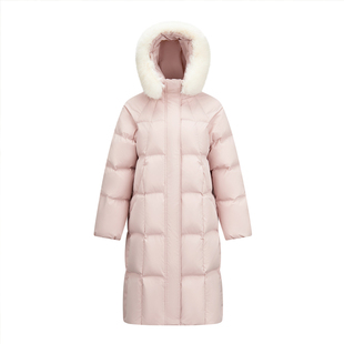 森马羽绒服女长款宽松毛领连帽外套2025冬季新款防风加厚冬装正品