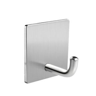 挂钩免打孔不锈钢强力粘胶衣架收纳厨房浴室门后金属无痕加长钩子