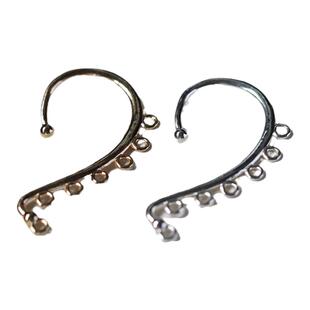 黄铜铸铜保色简约耳挂古风汉服材料*花影梦耳饰耳勾DIY配件