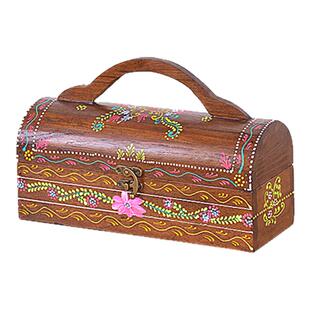 2023新款首饰盒带锁复古实木收纳盒木盒新中式耳环项链戒指饰品盒