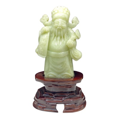财神摆件新款天然一体手工雕刻