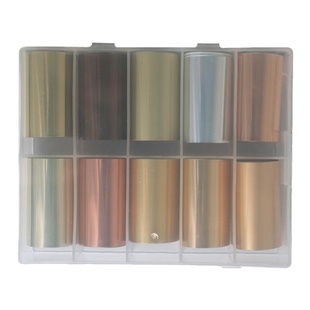 日式美甲饰品装饰涩味晕染INS风格美甲金属转印纸