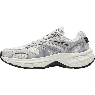 安踏AT2006复古银色跑鞋女