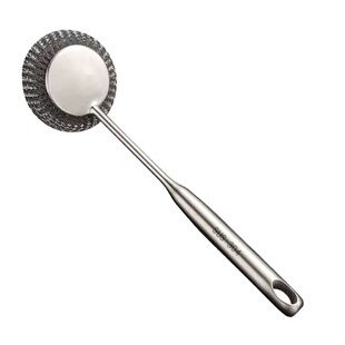 不锈钢锅刷厨房专用洗锅钢丝球刷长柄洗碗清洁刷子刷锅神器不掉丝