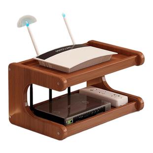 台面wifi路由器放置架免打孔电视机顶盒家用无线收纳盒简易储物架