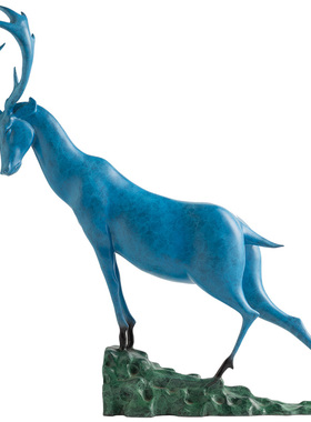 铜鹿摆件福运吉祥麋鹿家居客厅玄关电视柜摆件办公室桌面中式装饰