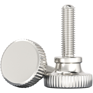 M4M5 镀镍高头滚花螺丝钉子螺钉GB834手拧螺丝手动微调节*5*6*8