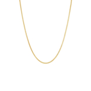 周生生官方正品18K黄色黄金盒仔链项链k金素链珠宝饰品94226N