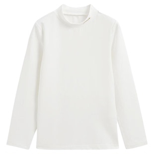 【5A级抗菌】英氏女童春季长袖T恤春季儿童内搭半高领加厚打底衫