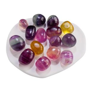 天然水晶原石矿石标本滚石七彩萤石方解石宝石精油香薰扩香石摆件