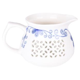 玲珑镂空功夫茶具配件陶瓷公道杯防烫手单个分茶器茶海倒茶杯公杯