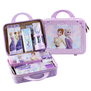 迪士尼手提箱文具套装全套工具女孩艾莎公主文具礼盒小学生学习用品儿童生日礼物女生送礼大礼包女童考试奖品