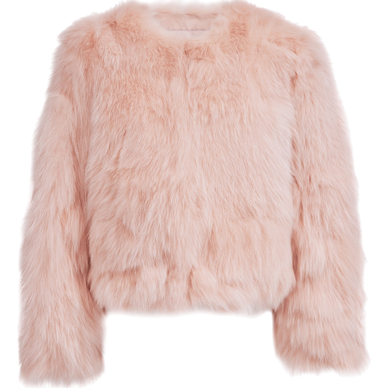 Vero Moda皮草女2025秋冬新款圆领宽松短款外套优雅大气3254FU001