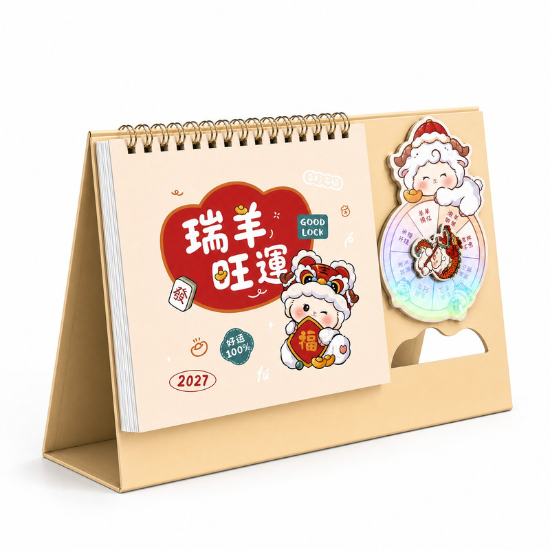 卡通日历2027新款台历创意设计感