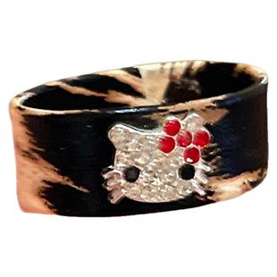 很特别~kt豹纹蝴蝶结戒指女复古美拉德食指戒设计感中古夸张指环