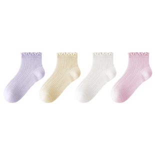 桑蚕丝袜子女童夏薄款儿童夏季透气网眼宝宝女孩超薄冰丝防臭短袜