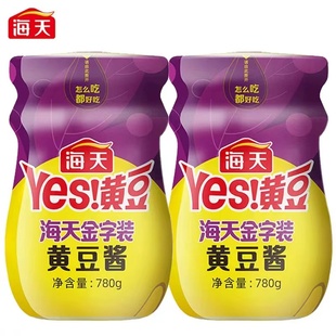 海天金字装黄豆酱780g下饭酱拌饭拌面炒菜烹饪东北大酱