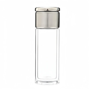 高端茶水分离杯高硼硅双层隔热玻璃杯便携过滤泡茶杯男女士水杯子