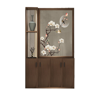 新中式屏风隔断柜入户鞋柜门厅柜客厅间厅装饰柜进门阻隔遮挡酒柜