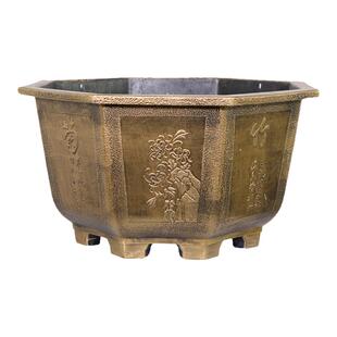 特大号加厚加硬八角花盆庭院种果树铁树荷花睡莲花卉园艺古典树脂