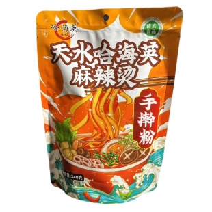 甘肃天水哈海英麻辣烫粉手擀粉带粉带料门店同款手工粉海英麻辣粉