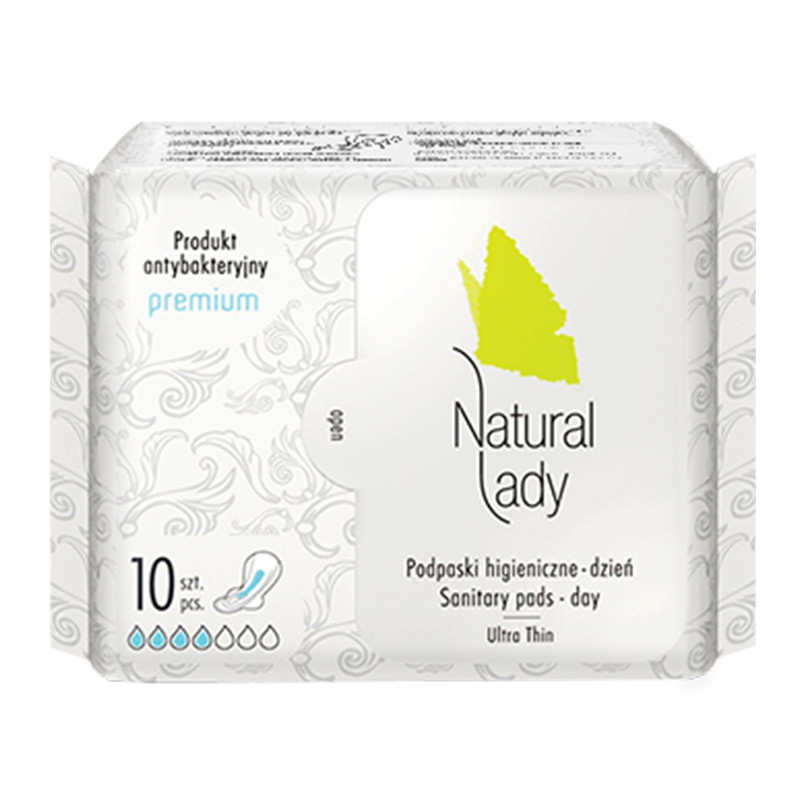 NaturalLady进口汉方卫生巾日用 透气无荧光剂NL女神姨妈巾包邮