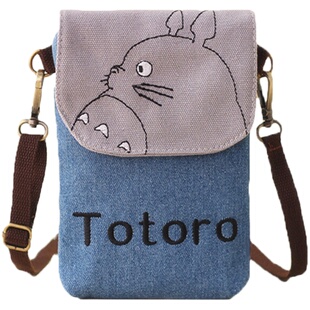 2025放手机包女斜挎迷你小包包挂脖手机布袋零钱包装手机的小挎包