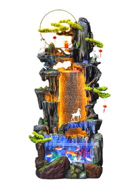 风生水起循环水客厅流水生财假山