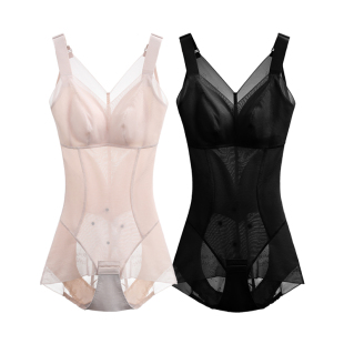 猫人连体塑身衣薄款收腹束腰正品免穿文胸束身衣女美体塑形瘦身衣