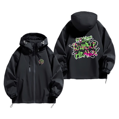 连帽秋冬新款宽松防风冲锋衣